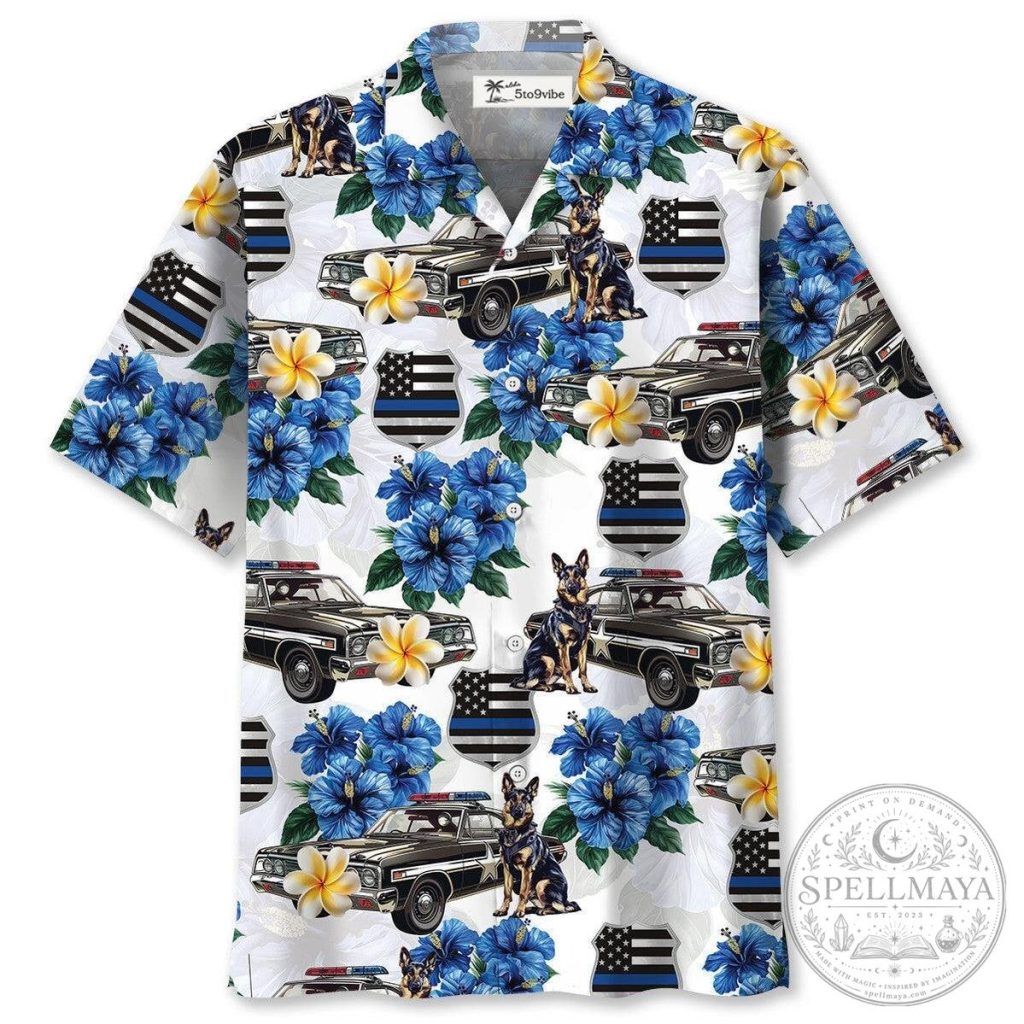 Summer Old Car Police Unisex Hawaiian Shirt For Men and Women 1 Summer Old Car Police Unisex Hawaiian Shirt For Men and Women