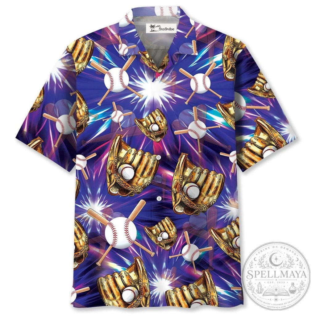 Purple Baseball Gloves Unisex Hawaiian Shirt For Men and Women 25 Purple Baseball Gloves Unisex Hawaiian Shirt For Men and Women