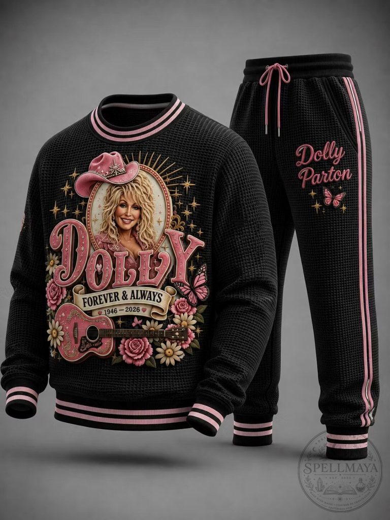 Dolly Parton Forever and Always Country Music Star Black Sweatshirt and Jogger Set 17 Dolly Parton Forever and Always Country Music Star Black Sweatshirt and Jogger Set