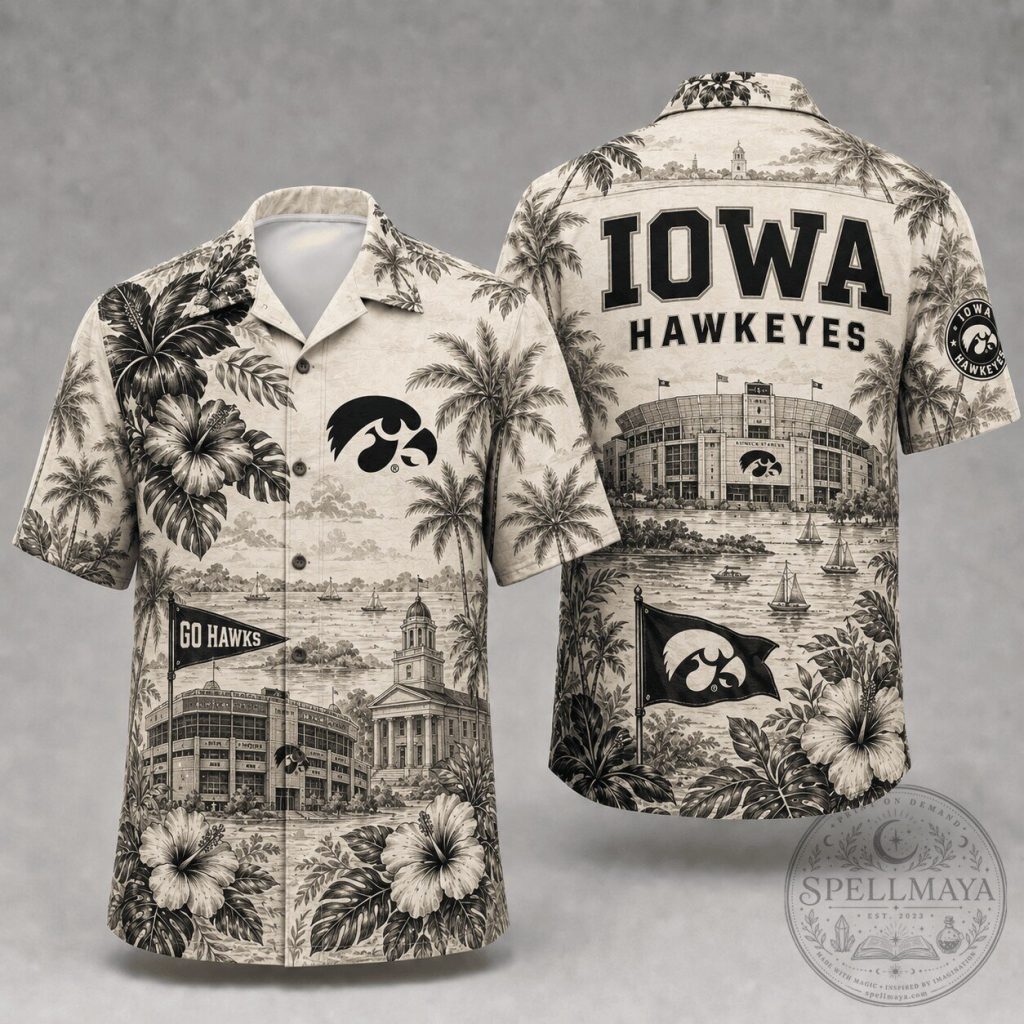 Iowa Hawkeyes Tropical Stadium Hawaiian Shirt for Men and Women 48 Iowa Hawkeyes Tropical Stadium Hawaiian Shirt for Men and Women