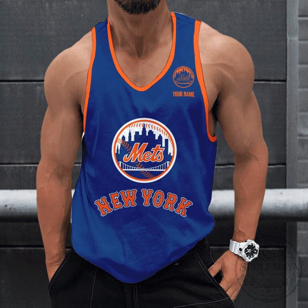 New York Mets Tank Top Shirt for Men, Major League Baseball Fan Apparel 42 New York Mets Tank Top Shirt for Men, Major League Baseball Fan Apparel