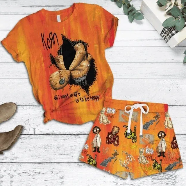 Korn Band All I Want In Life Is To Be Happy Pajamas Set