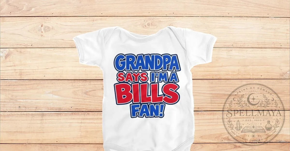 Grandpa Says I'm A Buffalo Bills Fan Baby Bodysuit