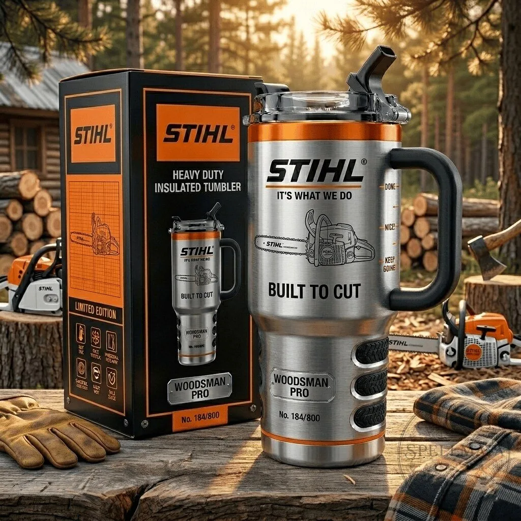 Heavy Duty Insulated Tumbler by Stihl Woodsman Pro Designed for Cutting
