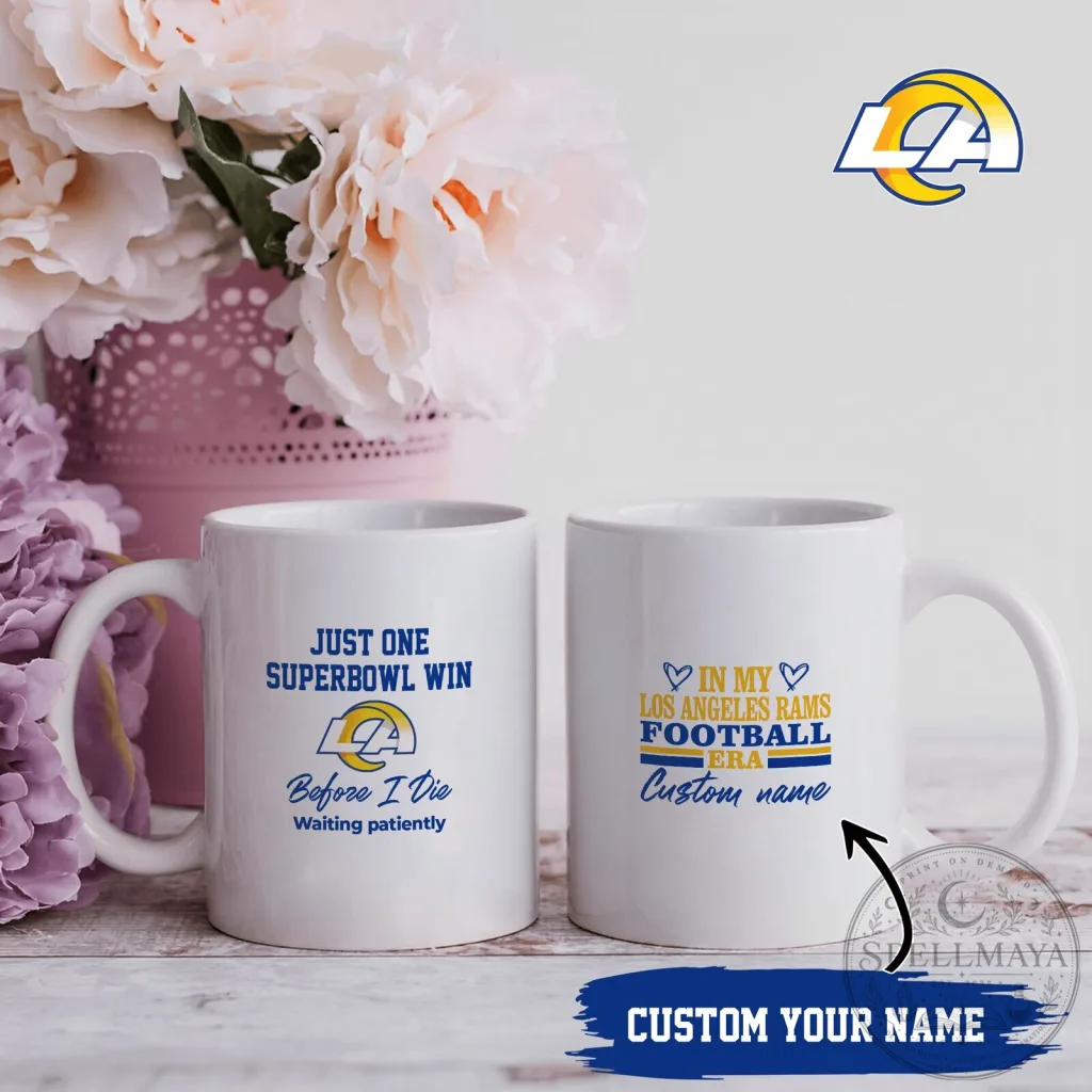 Los Angeles Rams Football Era Custom Name White Ceramic Coffee Mug Los Angeles Rams Football Era Custom Name White Ceramic Coffee Mug