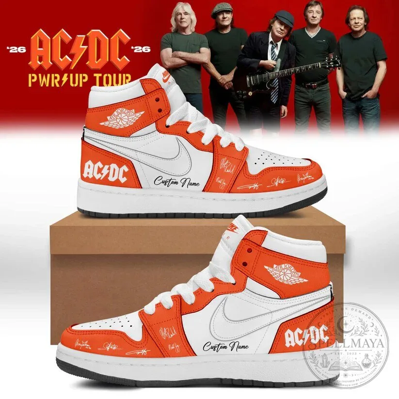 AC/DC Power Up Tour Custom Name High Top Sneakers