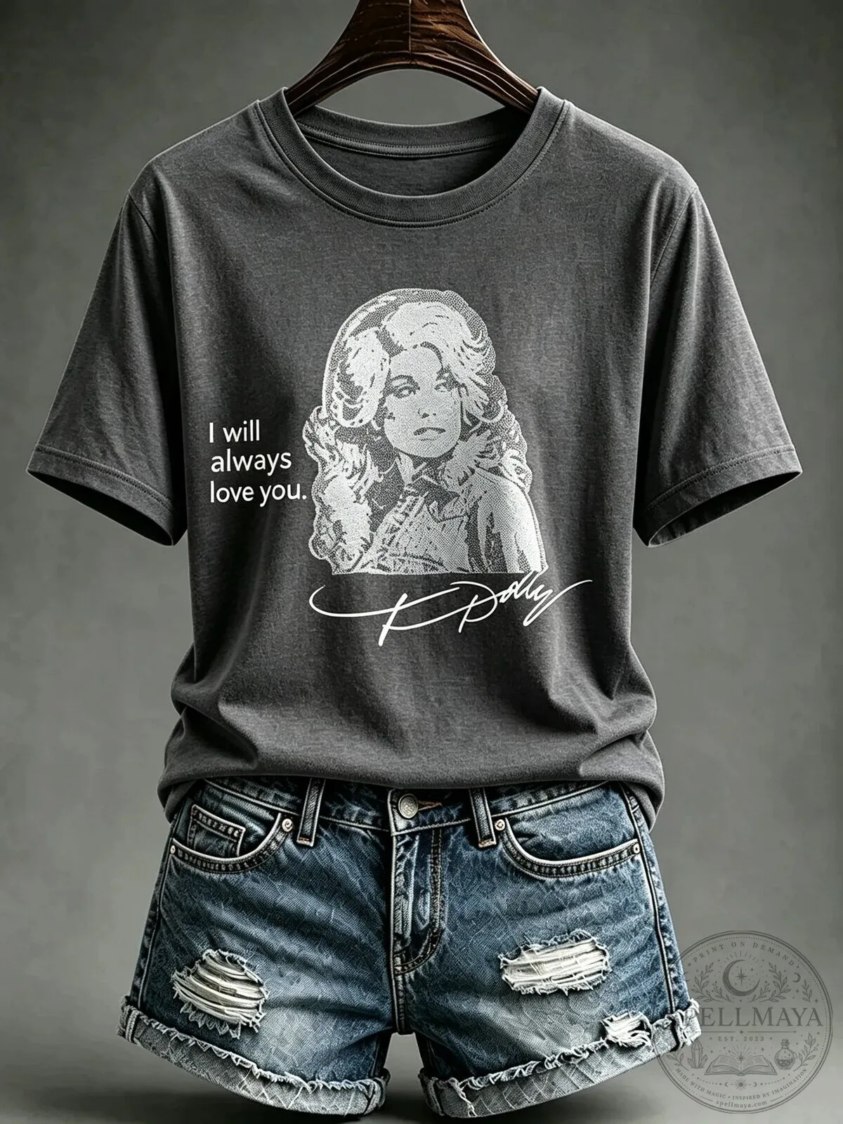 Graphic Tee Featuring Dolly Parton and the Phrase I Will Always Love You 1 Graphic Tee Featuring Dolly Parton and the Phrase I Will Always Love You