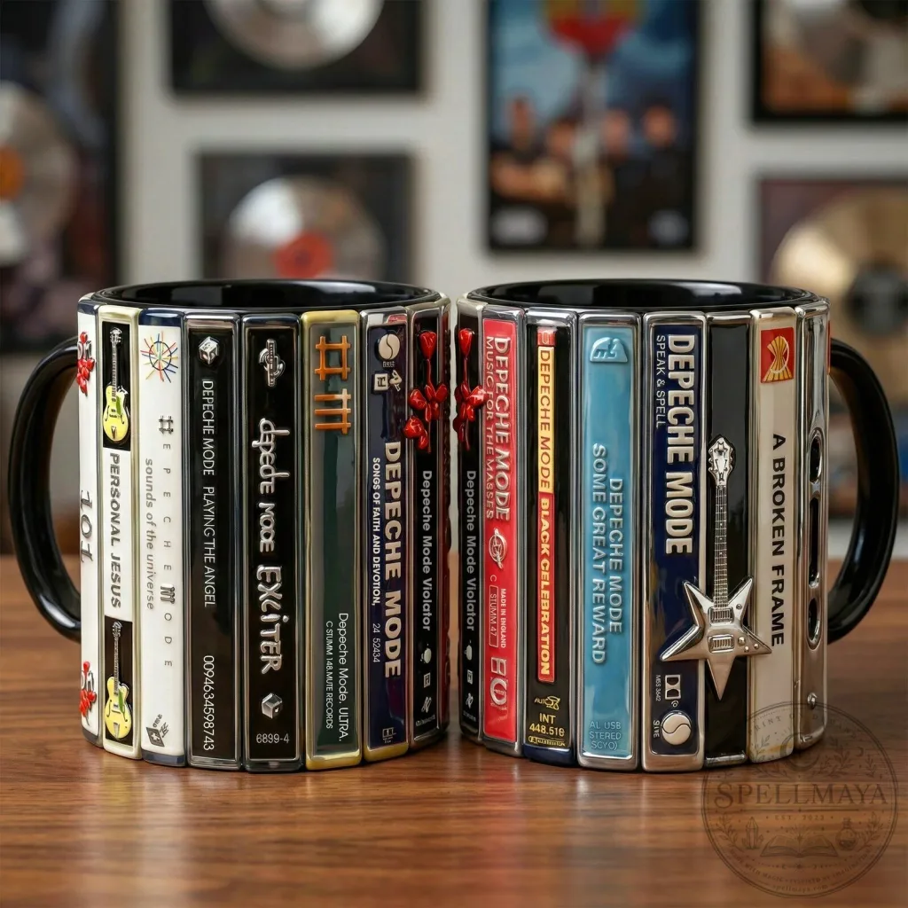 Kendrick Lamar Rapper Music Artist Insulated Stainless Steel Tumbler with Handle 7 Depeche Mode Cassette Tape Music Album Art Black Ceramic Coffee Mug