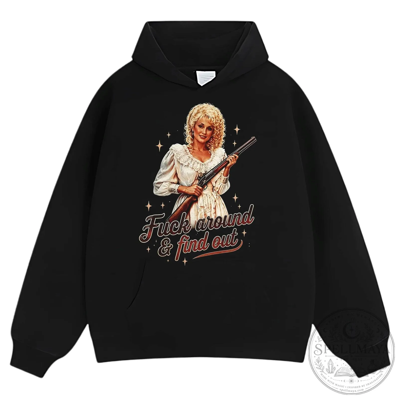 Dolly Parton Country Music Star with Shotgun Graphic Black T-Shirt 17 Dolly Parton Country Music Star with Shotgun Graphic Black T-Shirt