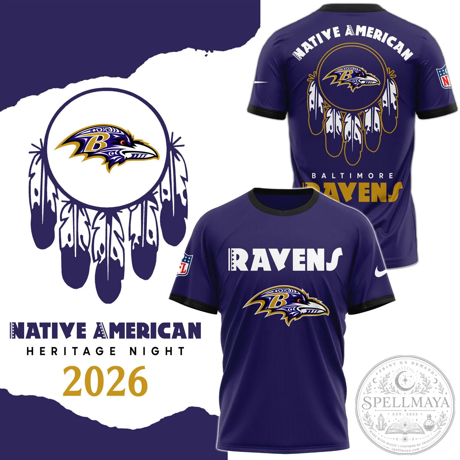 Baltimore Ravens Native American Heritage Night Football Jersey 2 Baltimore Ravens Native American Heritage Night Football Jersey