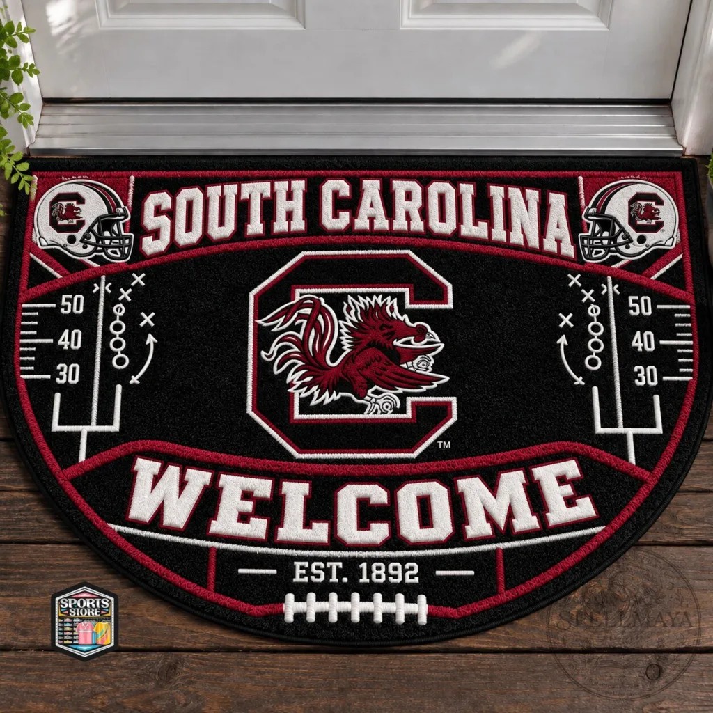 South Carolina Gamecocks Football Field Welcome Doormat South Carolina Gamecocks Football Field Welcome Doormat