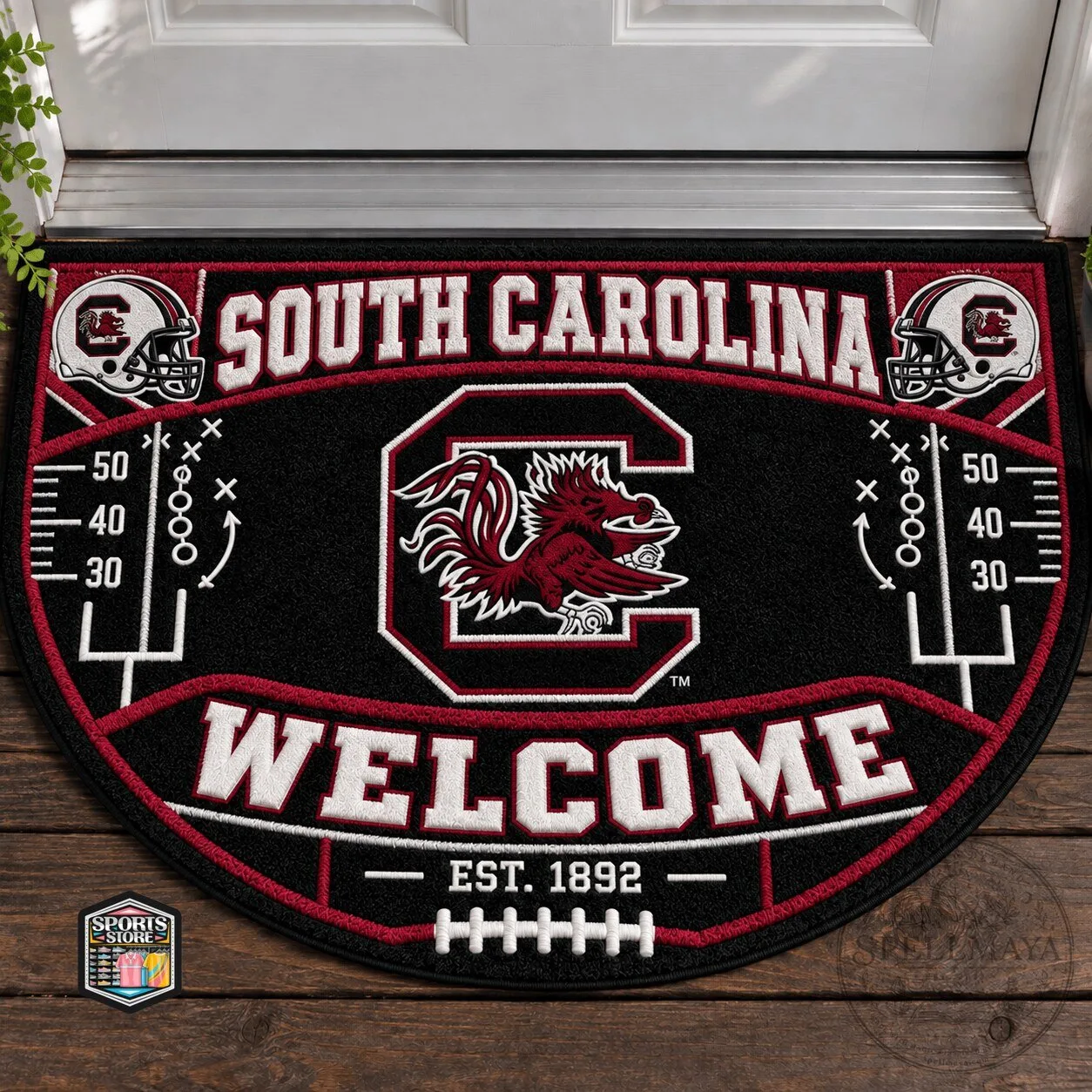 South Carolina Gamecocks Football Field Welcome Doormat 2 South Carolina Gamecocks Football Field Welcome Doormat