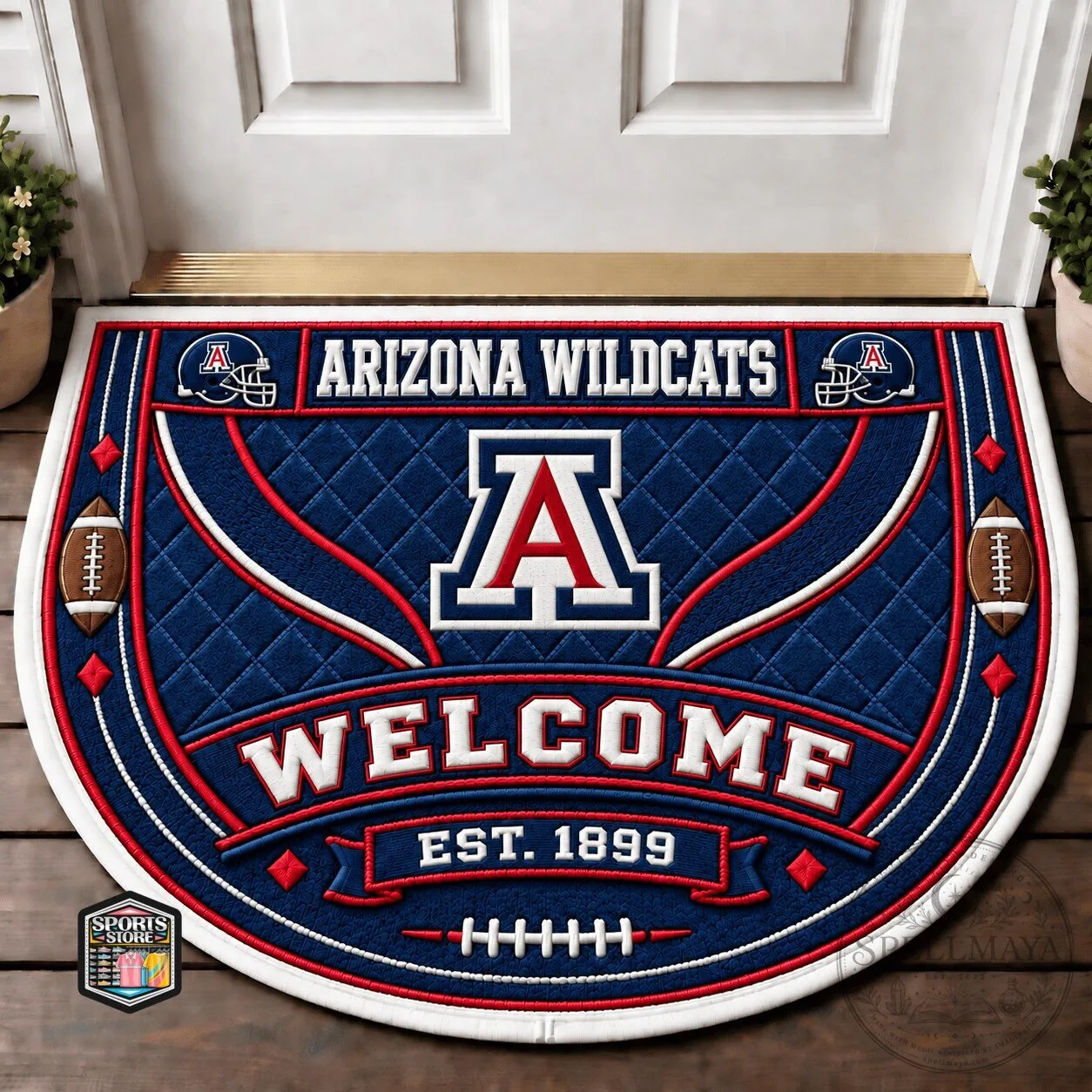 Arizona Wildcats Welcome Est. 1899 NCAA College Football Team Doormat