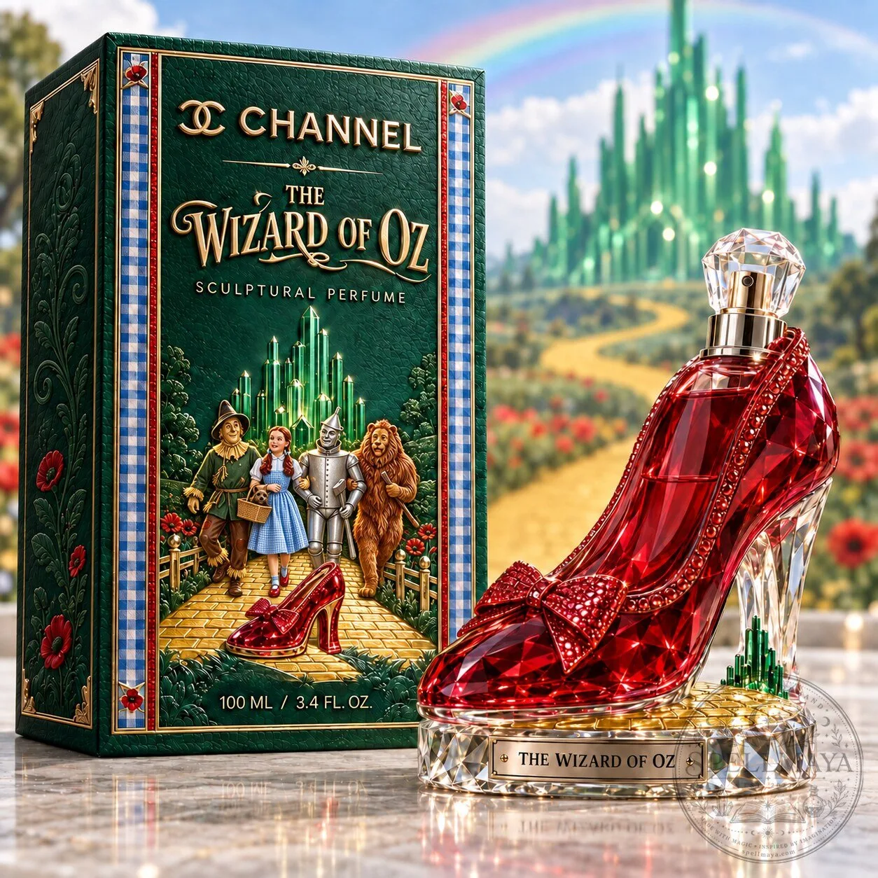 Wizard of Oz Ruby Slipper Sculptural Perfume Bottle