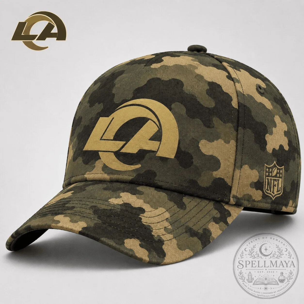 Los Angeles Rams Camouflage NFL Football Team Logo Cap Hat
