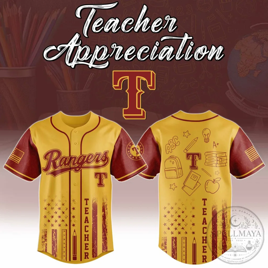 Texas Rangers Baseball Teacher Appreciation Day Jersey Texas Rangers Baseball Teacher Appreciation Day Jersey
