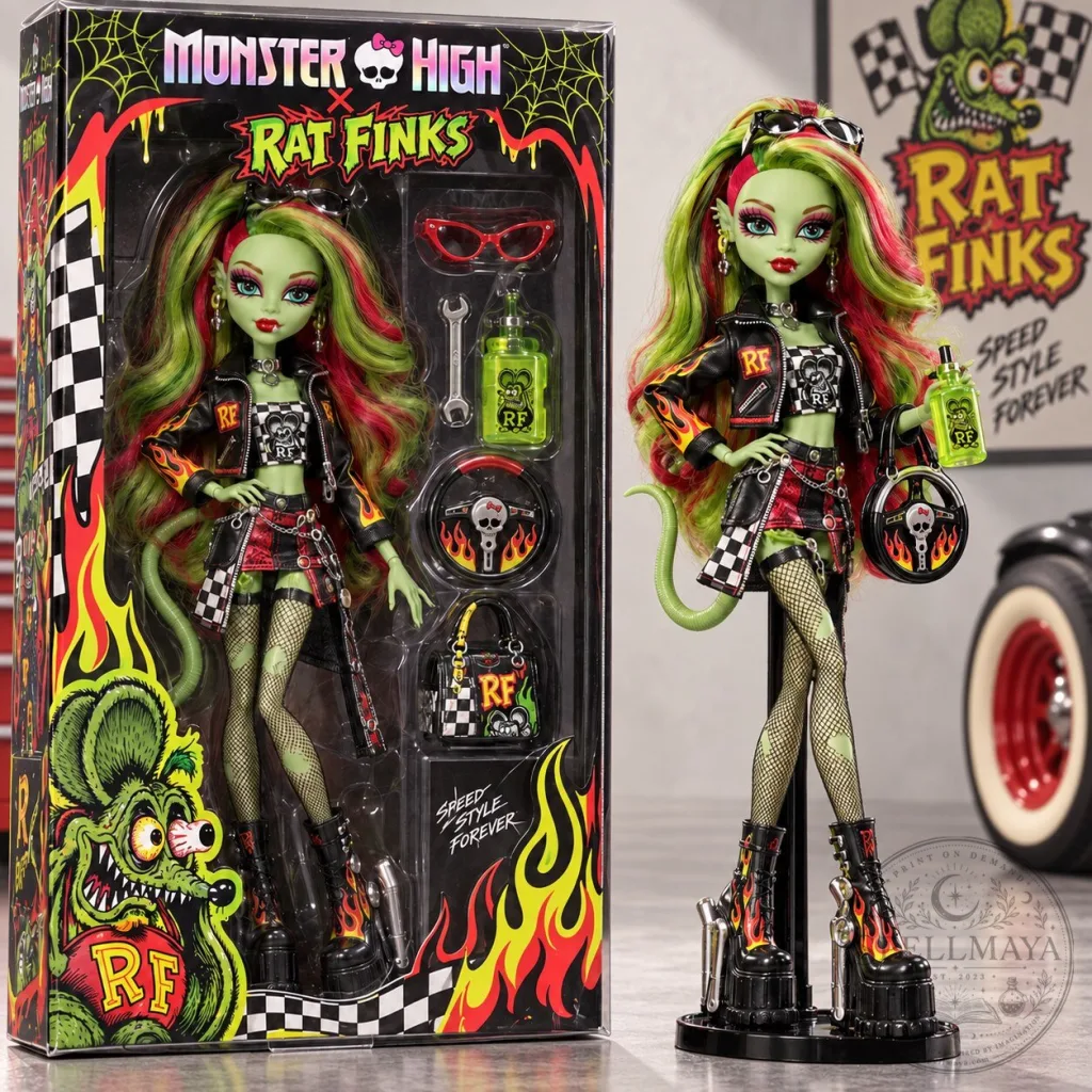 Monster High Skullector Rat Fink Frankie Stein Collector Doll Monster High Skullector Rat Fink Frankie Stein Collector Doll