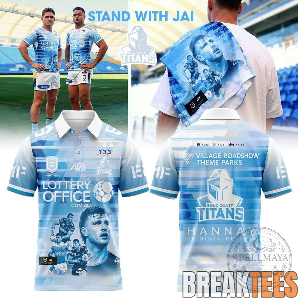 Gold Coast Titans Jai Arrow Rugby League Polo Shirt