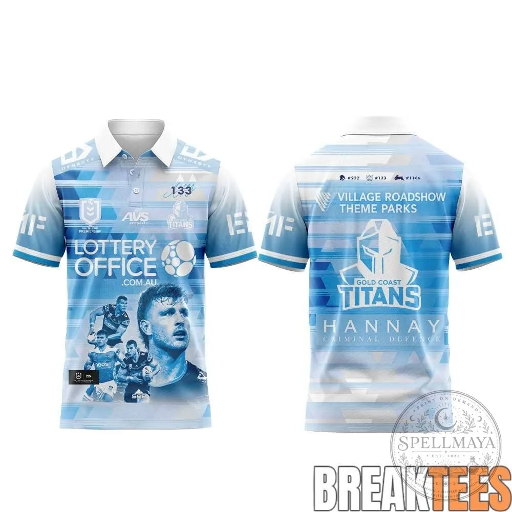 Gold Coast Titans Jai Arrow Rugby League Polo Shirt 13 Gold Coast Titans Jai Arrow Rugby League Polo Shirt