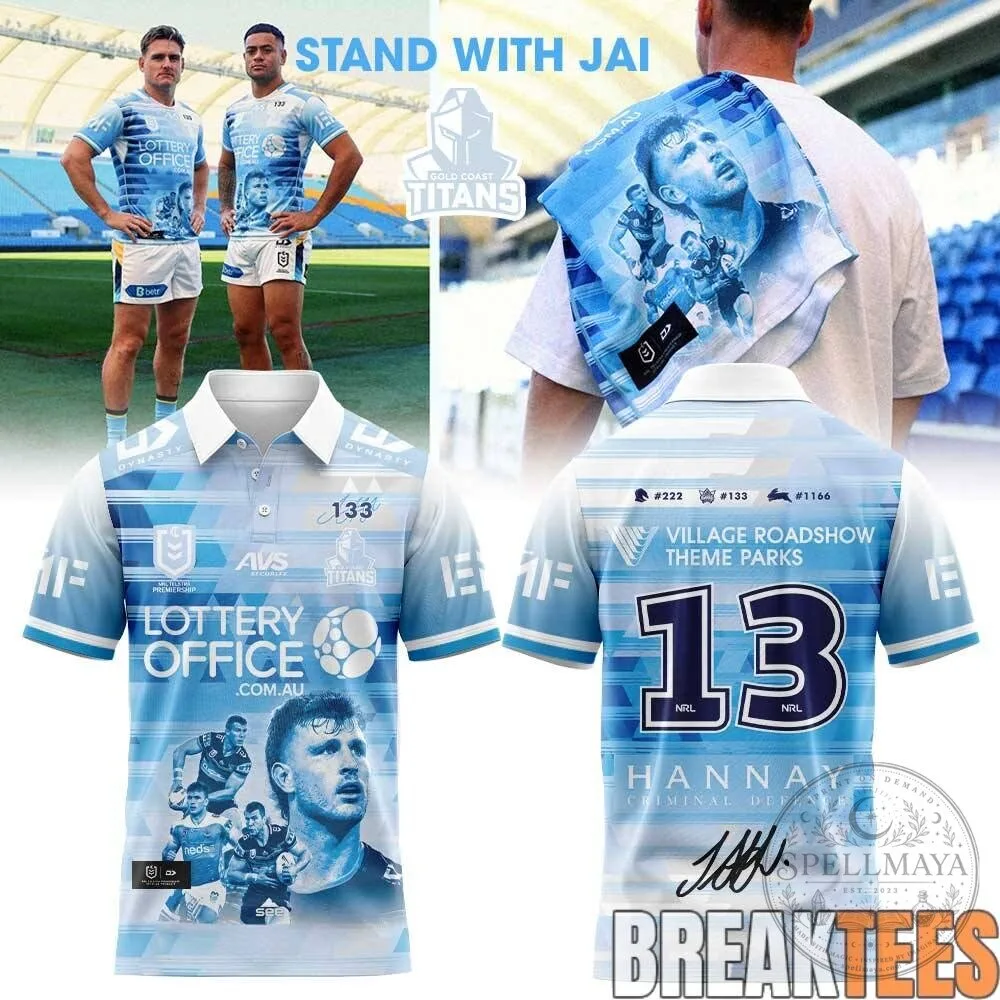 Gold Coast Titans Jai Arrow Rugby League Polo Shirt 16 Gold Coast Titans Jai Arrow Rugby League Polo Shirt