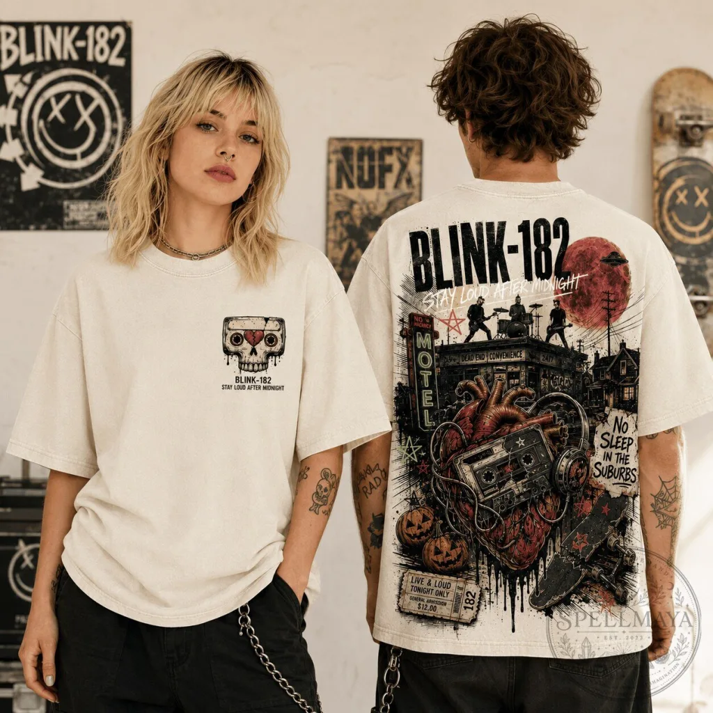 Blink-182 Stay Loud After Midnight Punk Rock Music Band T-Shirt 49 Blink-182 Stay Loud After Midnight Punk Rock Music Band T-Shirt