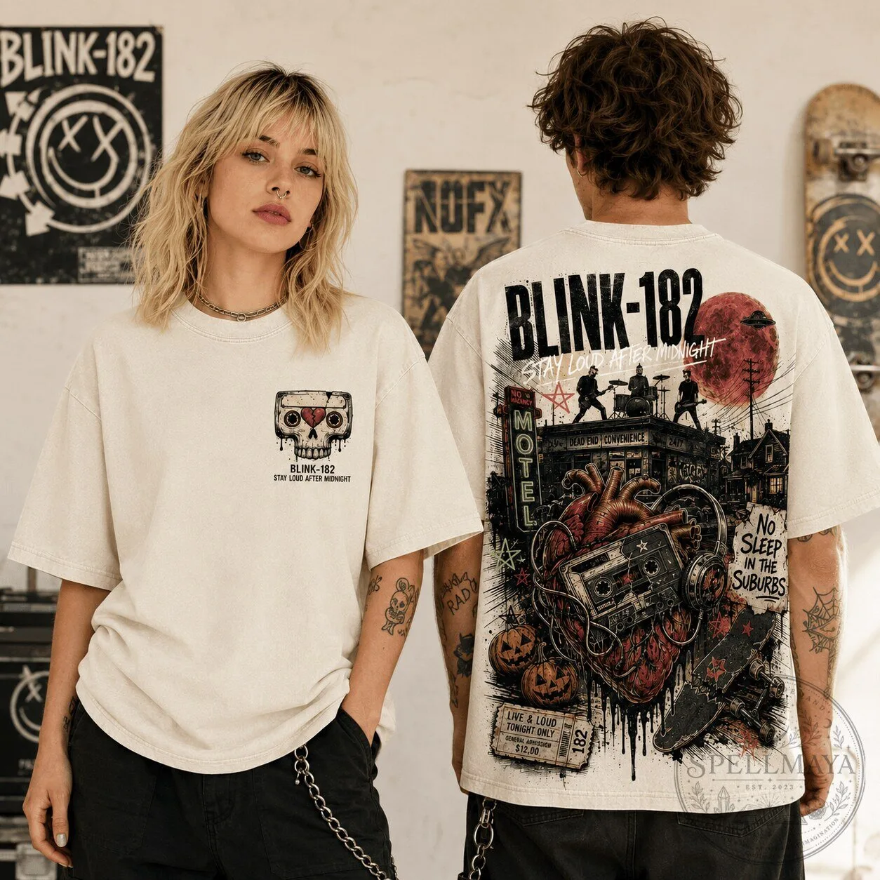 Blink-182 Stay Loud After Midnight Punk Rock Music Band T-Shirt