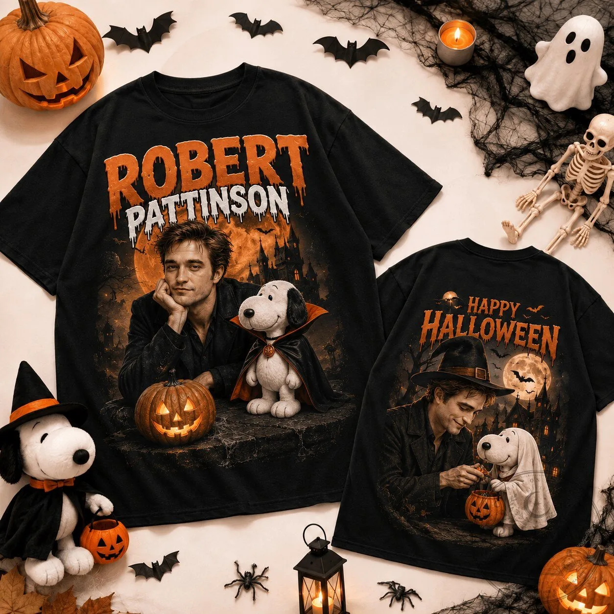 Robert Pattinson Snoopy Halloween Costume Party T-Shirt