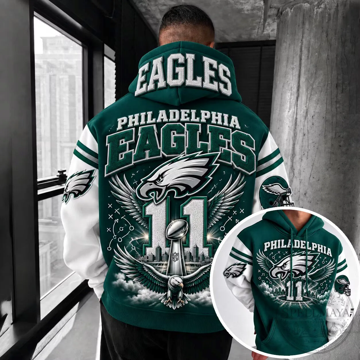 Philadelphia Eagles Super Bowl LII Champions Football Hoodie