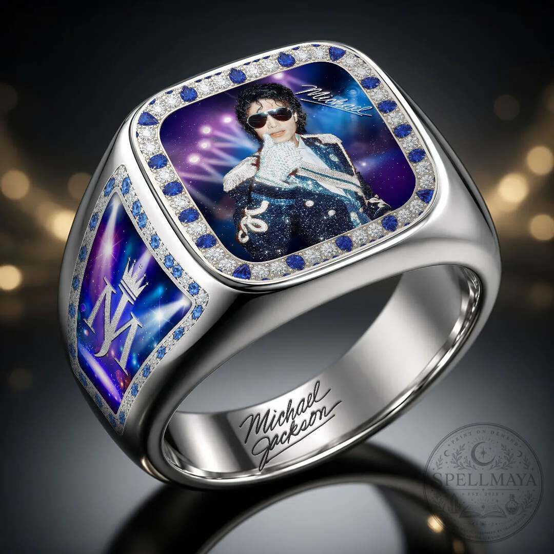 Michael Jackson King of Pop Gold Tone Commemorative Ring 10 Michael Jackson King of Pop Gold Tone Commemorative Ring
