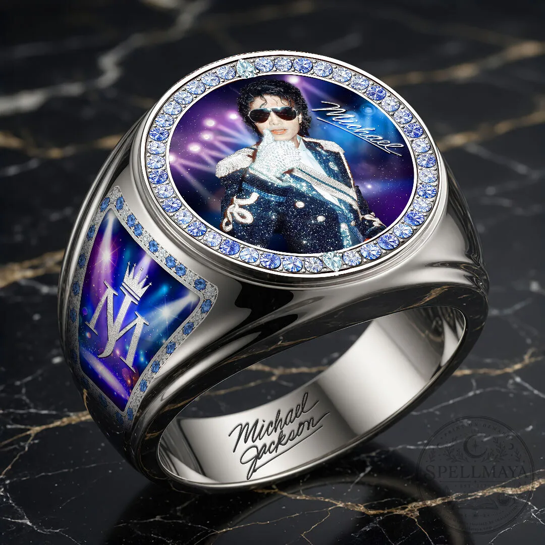 Michael Jackson King of Pop Gold Tone Commemorative Ring 11 Michael Jackson King of Pop Gold Tone Commemorative Ring