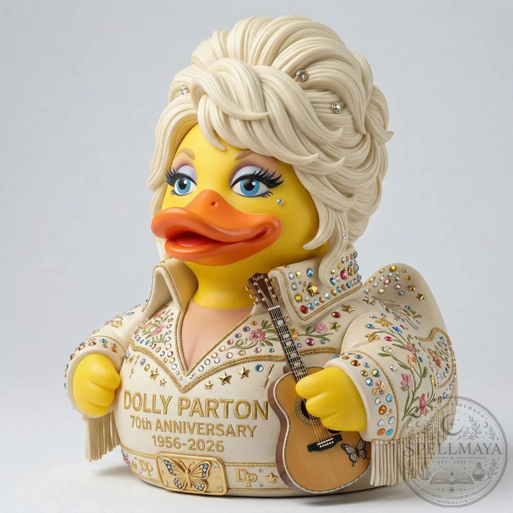 Dolly Parton 70th Anniversary Commemorative Country Music Rubber Duck Figurine 9 Dolly Parton 70th Anniversary Commemorative Country Music Rubber Duck Figurine