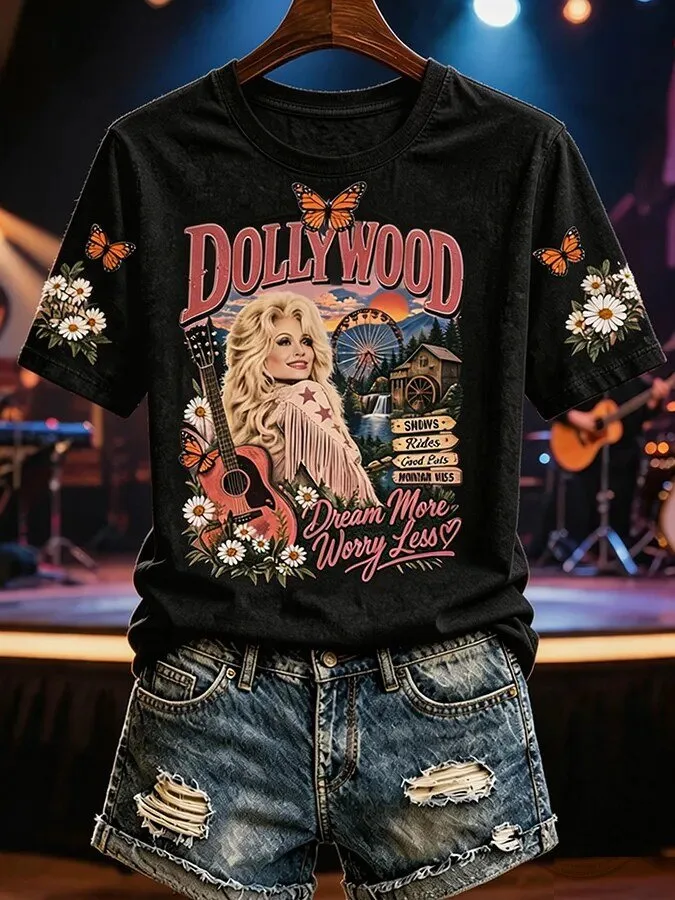 Dollywood Dream More Worry Less Country Music Festival T-Shirt 9 Dollywood Dream More Worry Less Country Music Festival T-Shirt