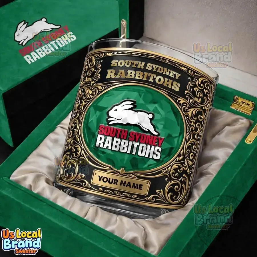 South Sydney Rabbitohs Personalized Whiskey Glass 7 South Sydney Rabbitohs Personalized Whiskey Glass