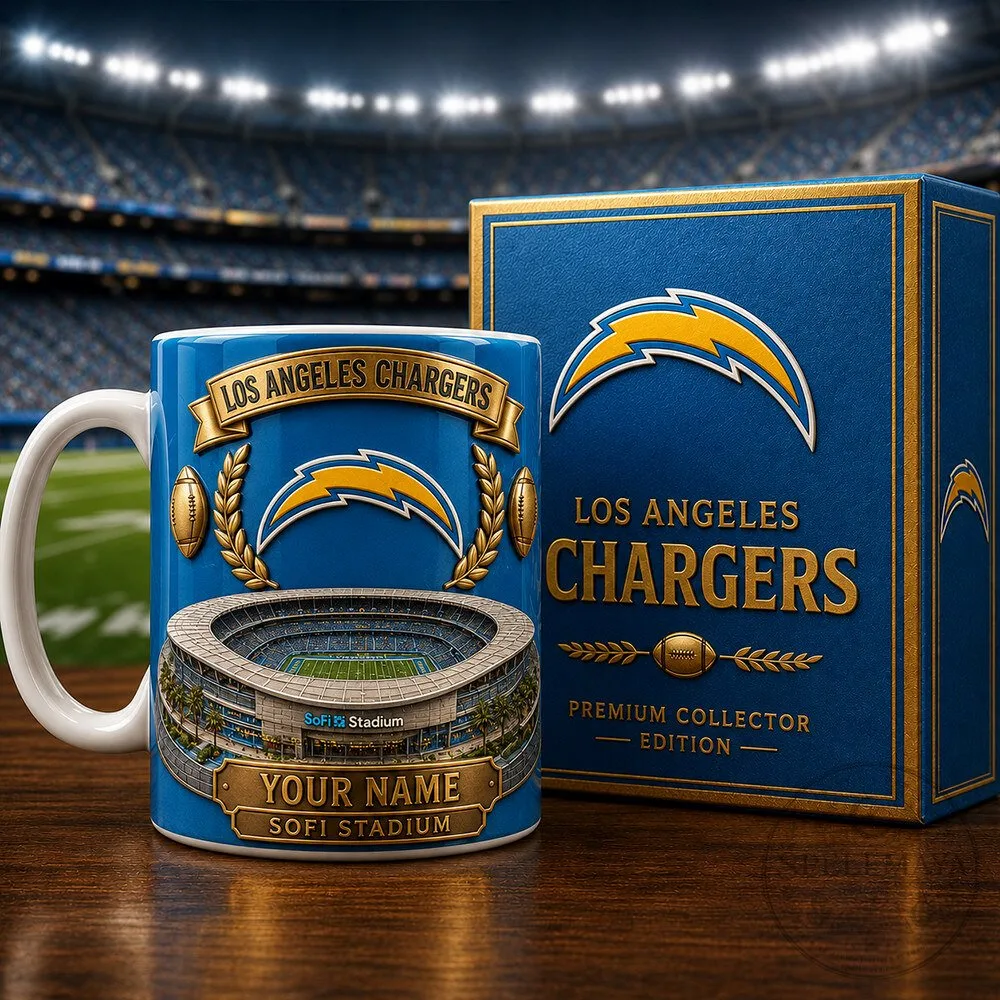 Los Angeles Chargers SoFi Stadium Personalized Football Team Ceramic Mug