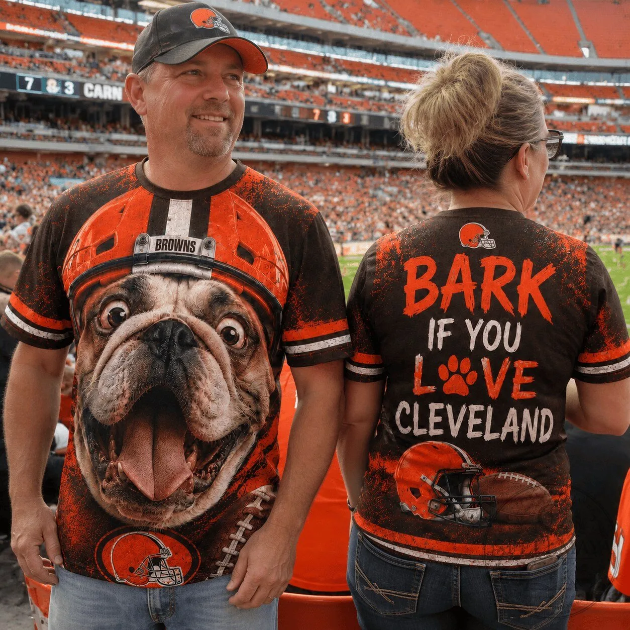 Cleveland Browns Football Bulldog Fan T-Shirt 5 Cleveland Browns Football Bulldog Fan T-Shirt