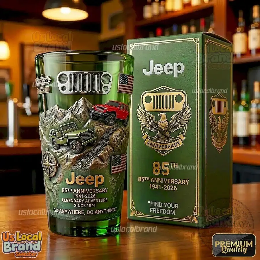 Jeep 85th Anniversary Legendary Adventure Since 1941 Drinking Glass 10 Jeep 85th Anniversary Legendary Adventure Since 1941 Drinking Glass