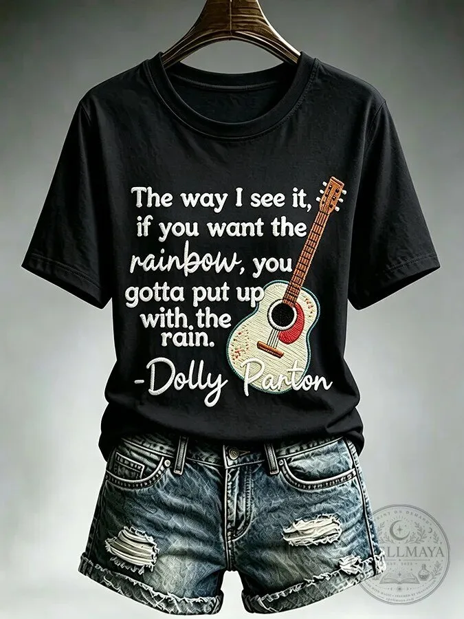Dolly Parton Rainbow Quote Acoustic Guitar Country Music T-Shirt 9 Dolly Parton Rainbow Quote Acoustic Guitar Country Music T-Shirt