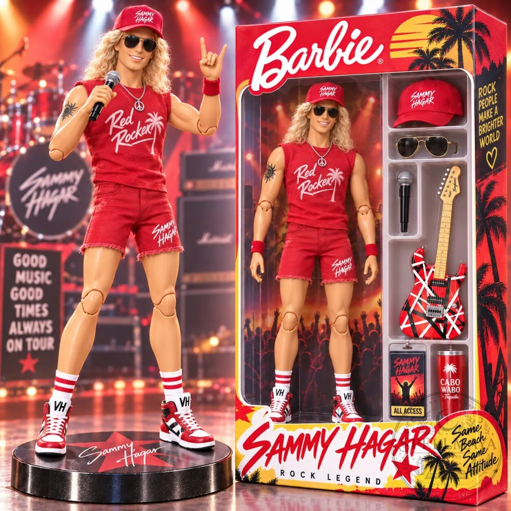 Sammy Hagar Red Rocker Barbie Signature Music Series Collectible Doll Sammy Hagar Red Rocker Barbie Signature Music Series Collectible Doll