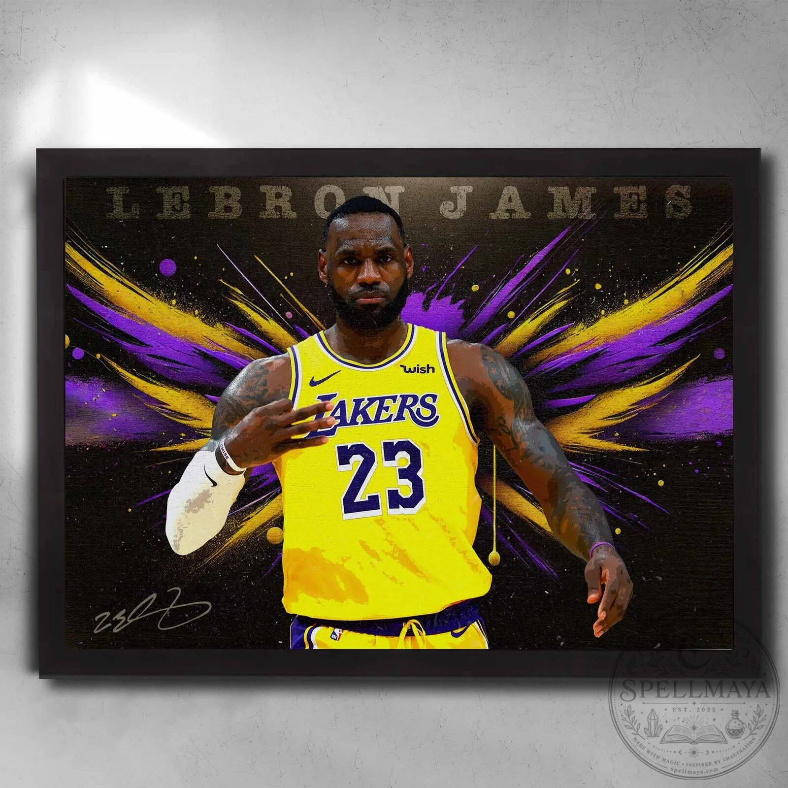 LeBron James Wings of Greatness Los Angeles Lakers Basketball Wall Art 3 LeBron James Wings of Greatness Los Angeles Lakers Basketball Wall Art