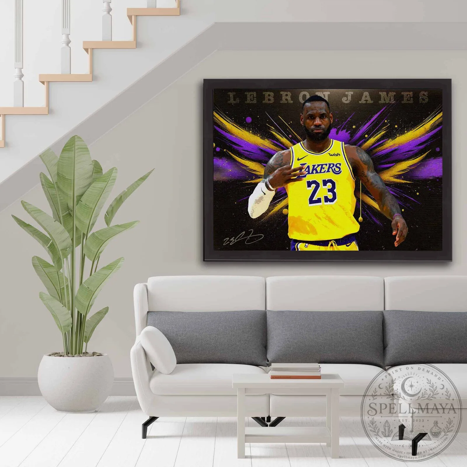 LeBron James Wings of Greatness Los Angeles Lakers Basketball Wall Art 9 LeBron James Wings of Greatness Los Angeles Lakers Basketball Wall Art