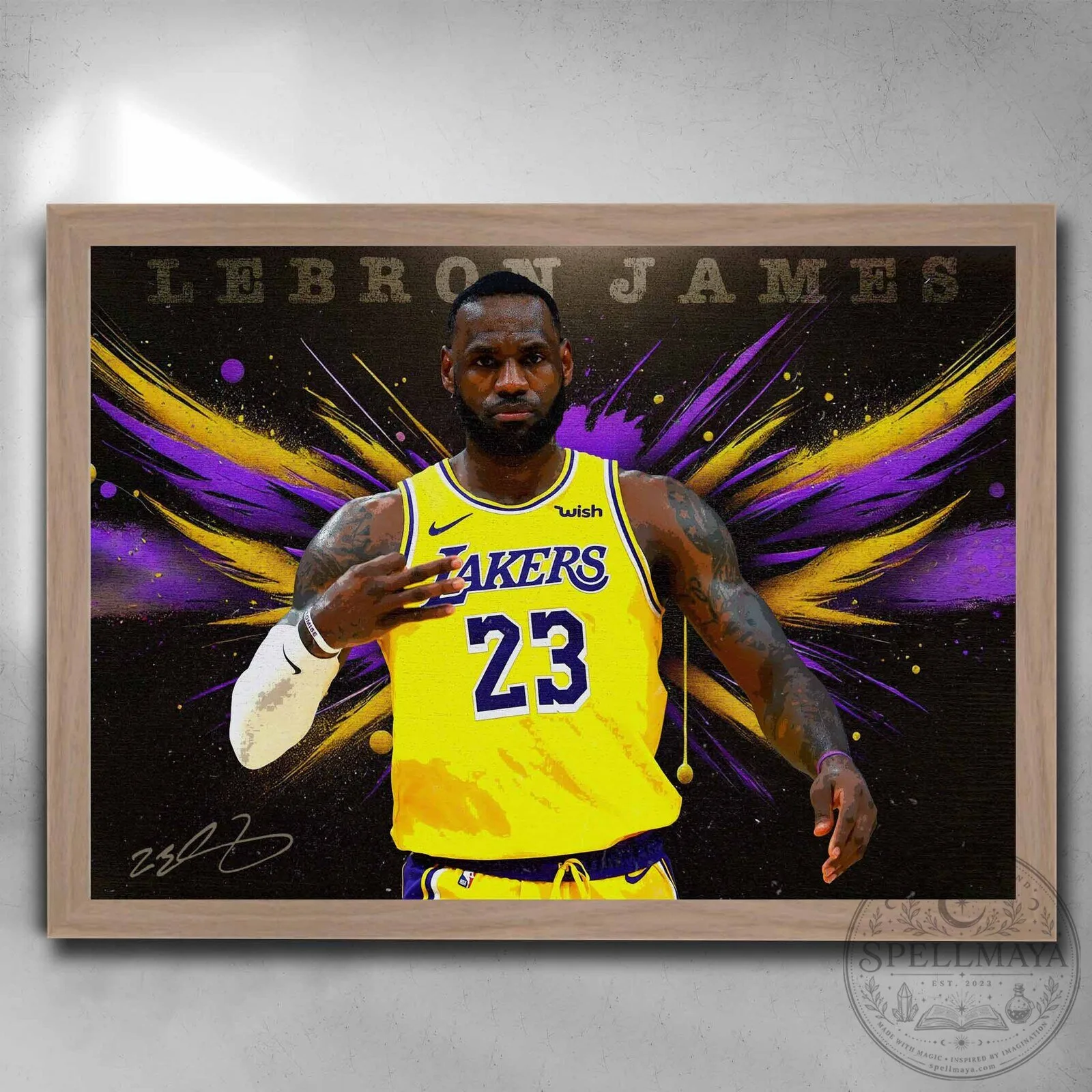 LeBron James Wings of Greatness Los Angeles Lakers Basketball Wall Art 10 LeBron James Wings of Greatness Los Angeles Lakers Basketball Wall Art