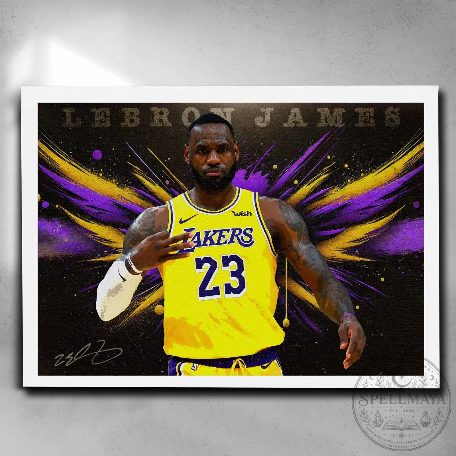 LeBron James Wings of Greatness Los Angeles Lakers Basketball Wall Art 11 LeBron James Wings of Greatness Los Angeles Lakers Basketball Wall Art