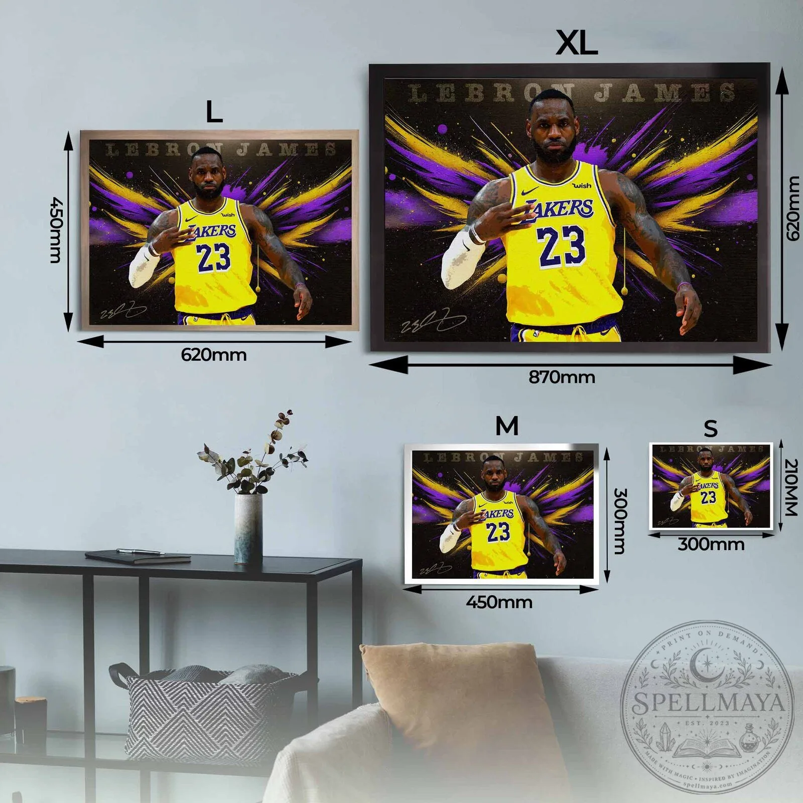 LeBron James Wings of Greatness Los Angeles Lakers Basketball Wall Art 13 LeBron James Wings of Greatness Los Angeles Lakers Basketball Wall Art