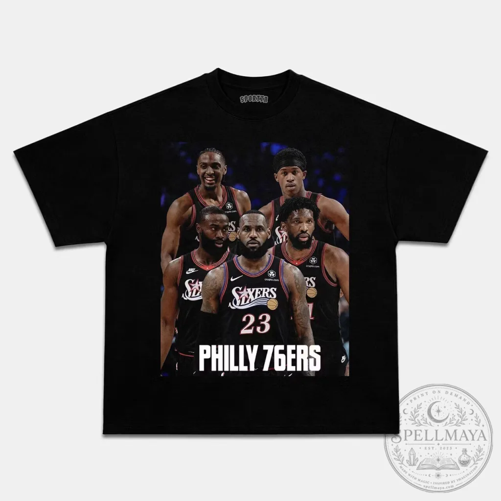 Philadelphia 76ers Big Five Basketball Team T-Shirt Philadelphia 76ers Big Five Basketball Team T-Shirt