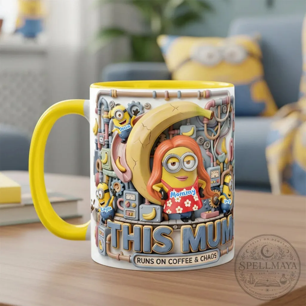 Minions This Mum Runs On Coffee And Chaos Personalized Coffee Mug 12 Minions This Mum Runs On Coffee And Chaos Personalized Coffee Mug