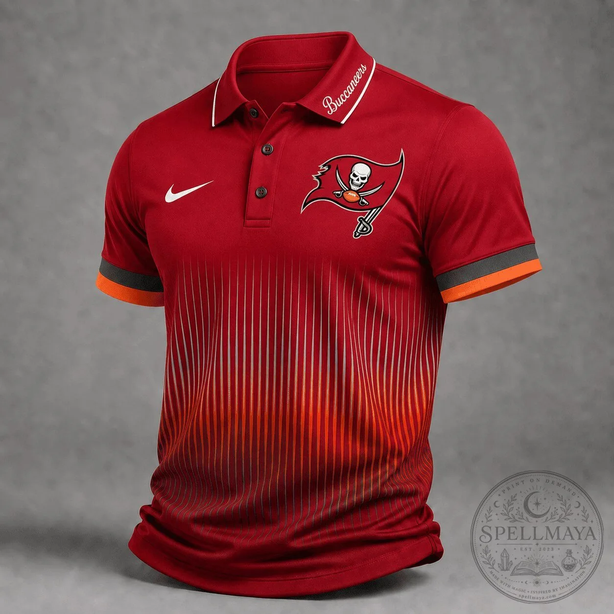 Tampa Bay Buccaneers Red Performance Polo Shirt for Men 2 Tampa Bay Buccaneers Red Performance Polo Shirt for Men