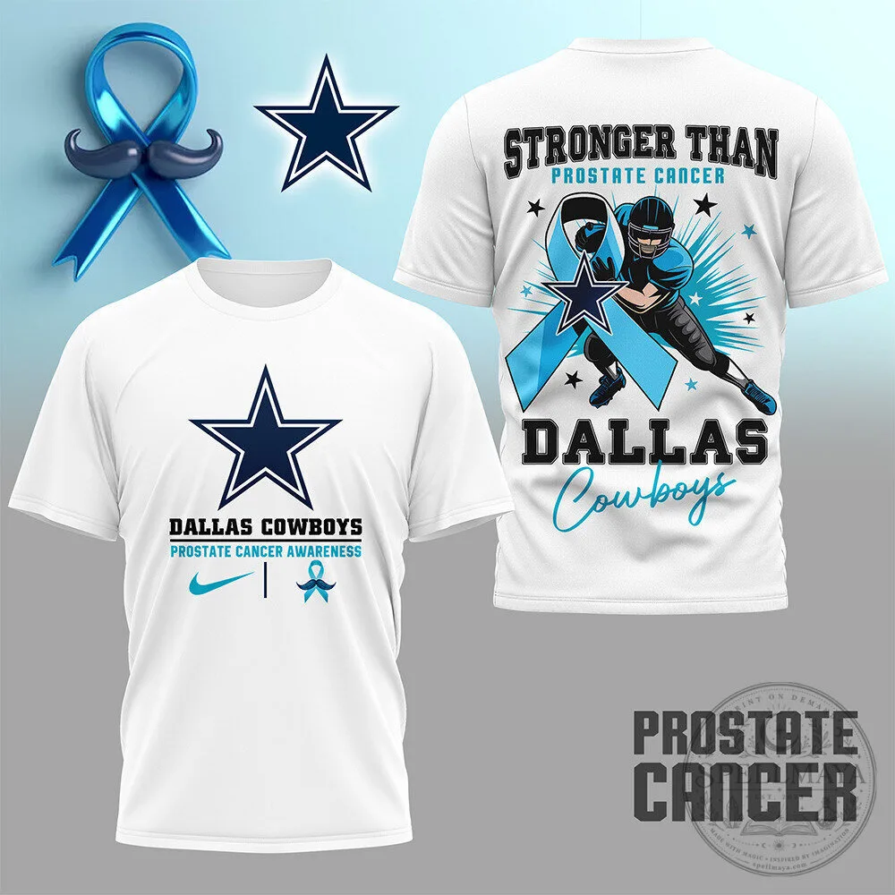 Dallas Cowboys Prostate Cancer Awareness Month T-Shirt