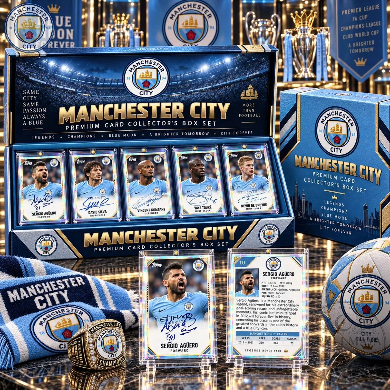 Manchester City Football Club Premium Card Collector's Box Set