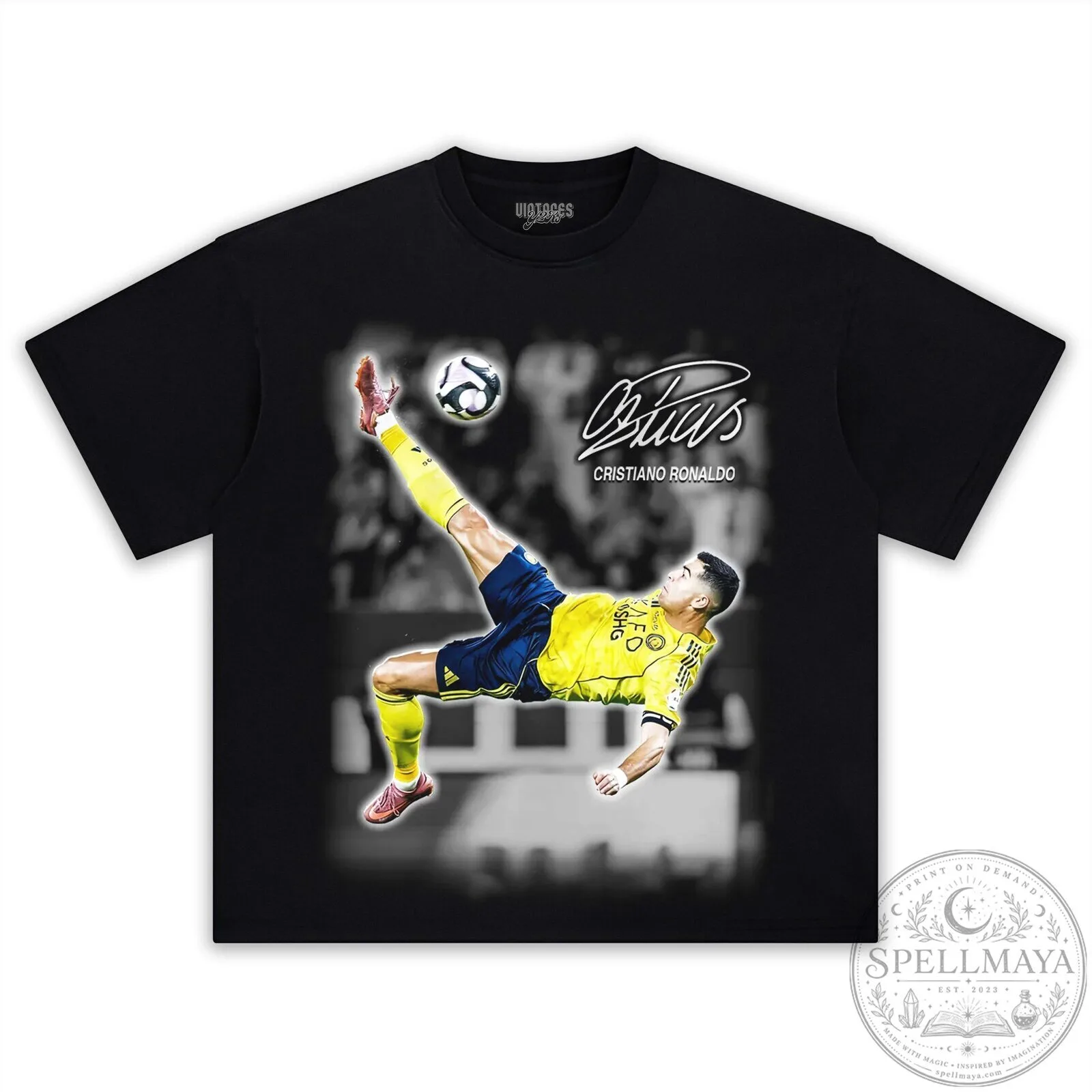 Cristiano Ronaldo Bicycle Kick Signature Graphic T-Shirt