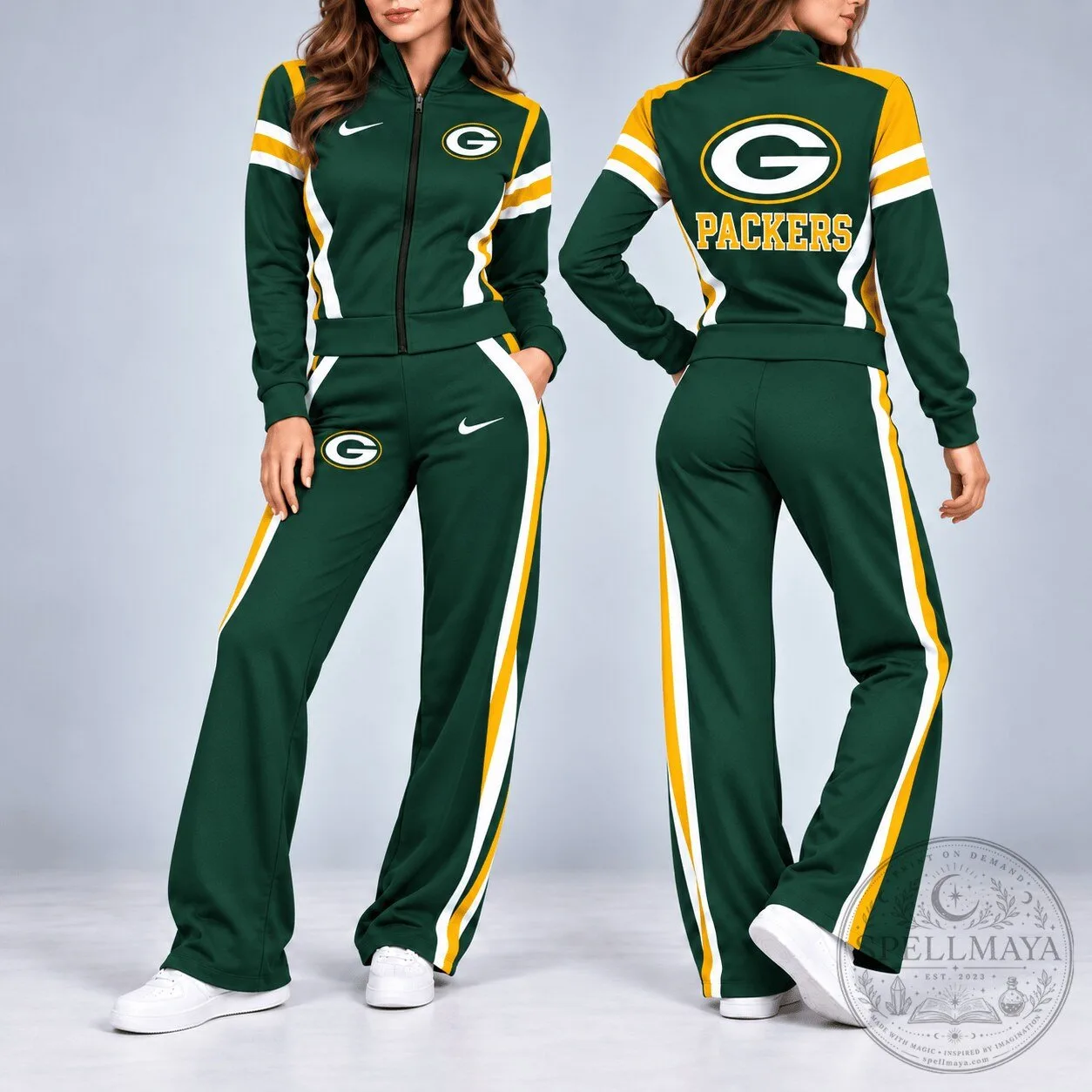 Green Bay Packers Women's Full-Zip Track Jacket and Pants Set